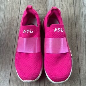 APL Techloom Bliss Neon Pink White Speckle EUC Sz 6.5
